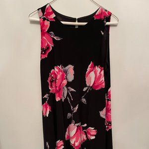 Anne Klein Black Floral Dress, Girls 14